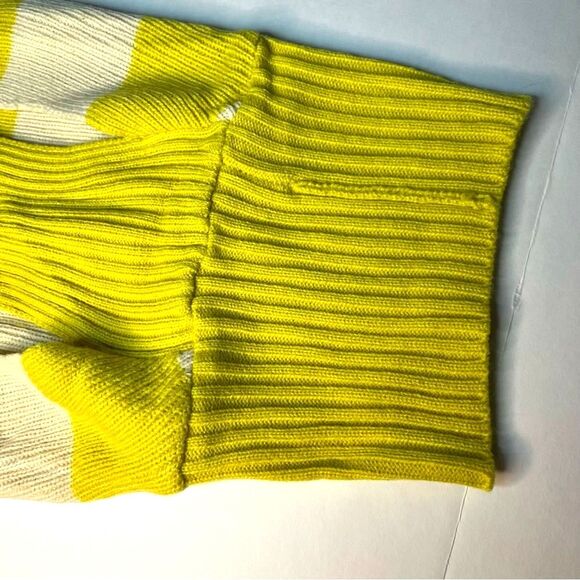 Boots & Barkley Mustard & Cream Stripe Cable Knit Dog or Cat Sweater Large New! - Picture 5 of 12